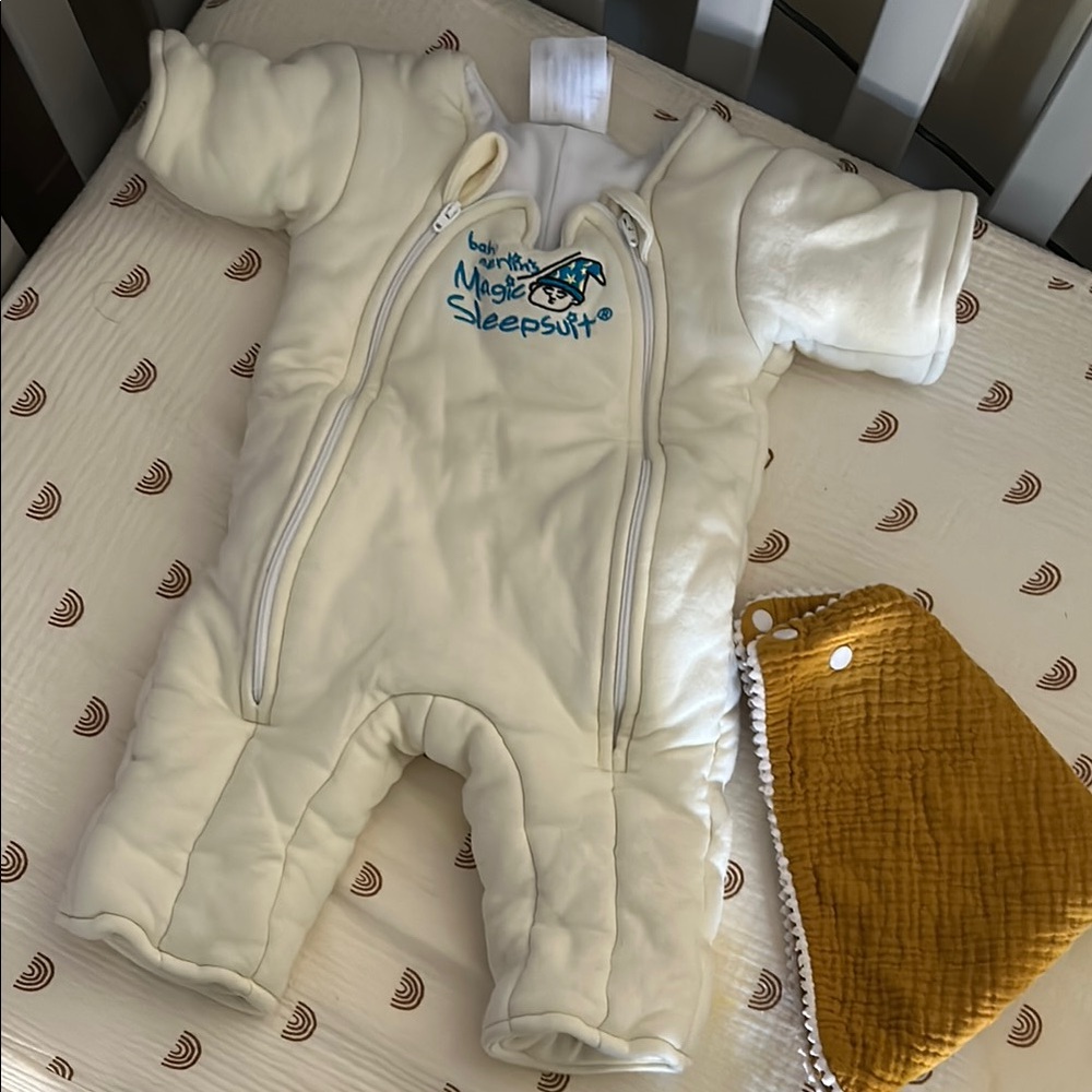 Cream Baby Merlin Transitional Sleepsuit